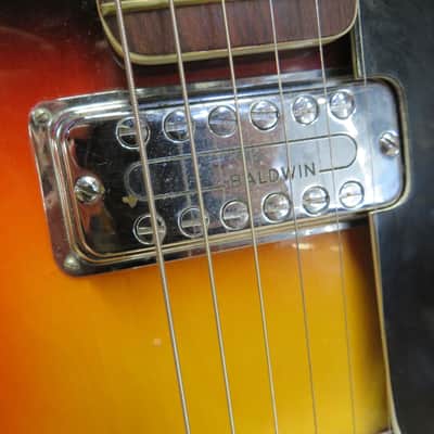 Burns Baldwin arch top 1968 - cherry sunburst image 6