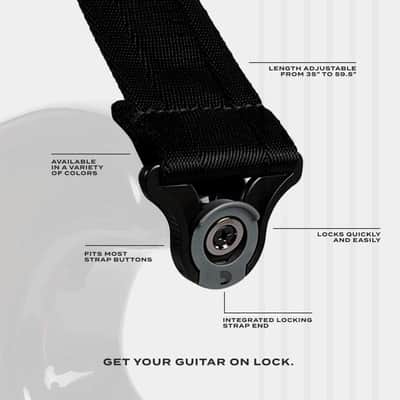 D'Addario Auto Lock Guitar Strap Mellow Yellow image 5