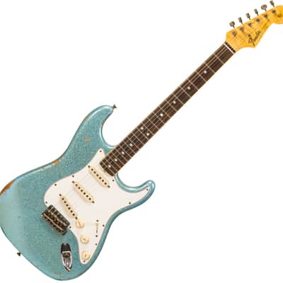 Fender CUSTOM SHOP STRAT 1965 LTD USA 3S TREM RW #CZ548544 - RELIC DAPHNE BLUE SPARKLE image 1