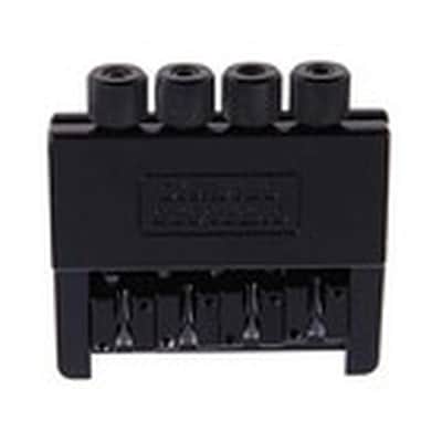 Headless Bass Guitar Bridge Tailpiece System, Black image 3