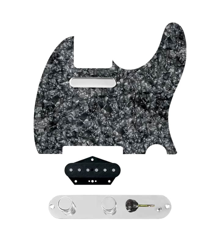 920D Custom Texas Vintage Loaded Pickguard for Tele With Black Pearl Pickguard and T4W-REV-C Control Plate image 1