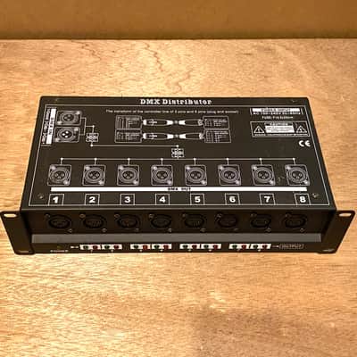 New DMX Distributor - 8-Way DMX Output Signal Splitter Distribution Rack Lighting Hub image 2