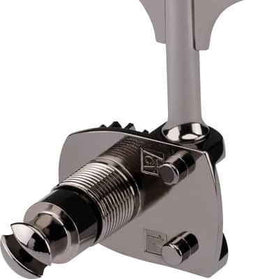 Fender Deluxe Bass Tuners with Fluted-Shafts (4) Black Chrome image 2