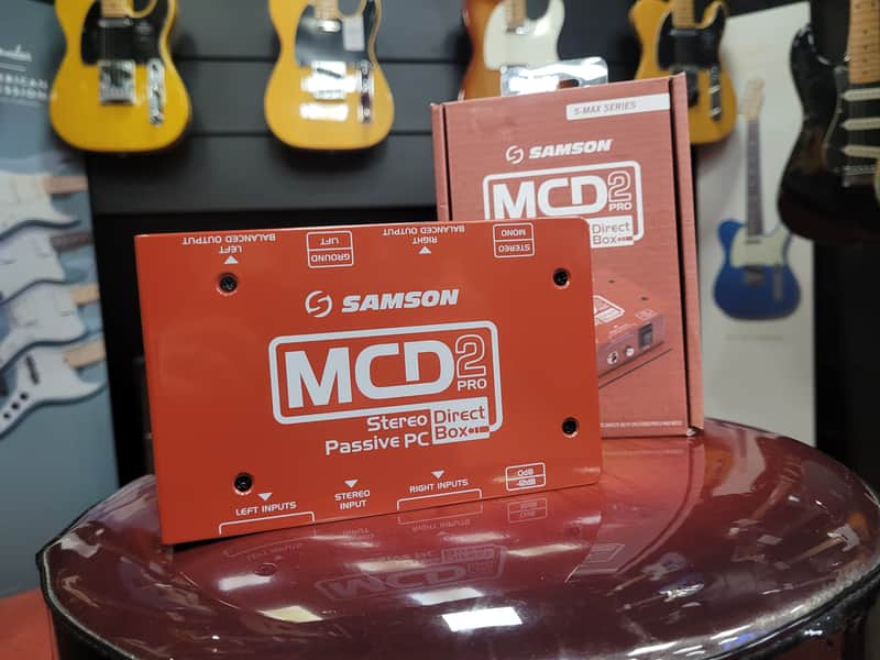 Samson MCD2 Pro S-Max Series Stereo Passive PC Direct Box 2010s - Red image 1