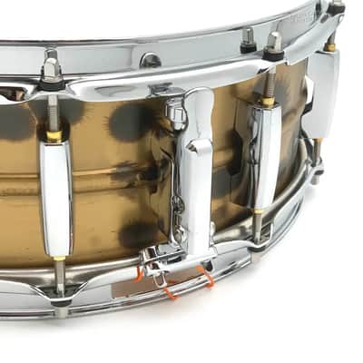 Pearl Sensitone Raw Brass Snare Drum 14x5 image 2