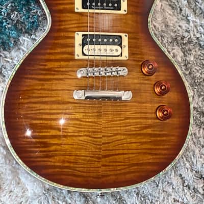 ESP LTD EC-1000 deluxe FM - Amber Sunburst Electric guitar made in Korea image 7