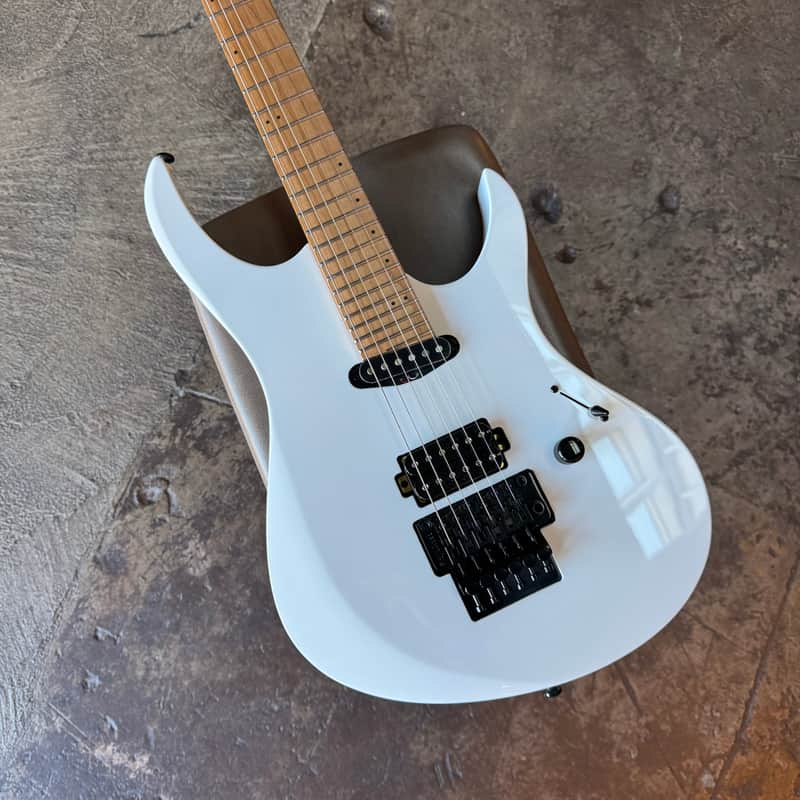 Balaguer Diablo Retro 27-Fret - Select Series - Gloss Solid White (Floyd Rose) image 1