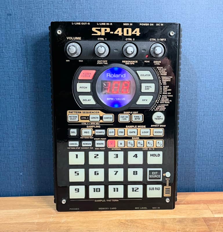 [Excellent] Roland SP-404 Sampler - Rare Black Panel w/ 1GB CF Card image 1