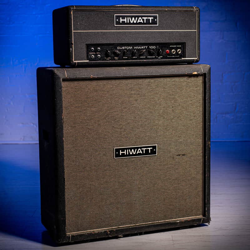 Hiwatt DR103 Head and SE4123 Cabinet WISHBONE ASH 1970s - Black image 1