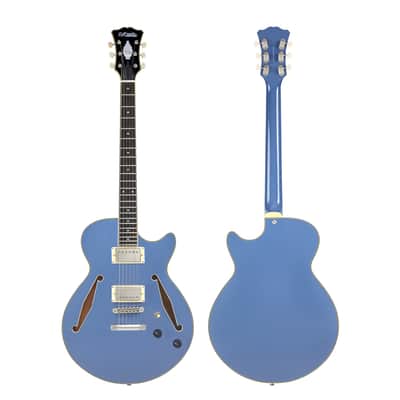 D'Angelico DAESSTSLBSNS EXCEL SS TOUR Single Cutaway Semi-Hollow Body 3 Piece Maple/Walnut/Maple Neck 6-String Electric Guitar w/Gig Bag image 1