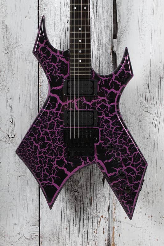 BC Rich Warlock Legacy with Floyd Rose Electric Guitar Purple Crackle image 1