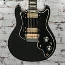 Ovation Vintage 1970's Preacher Deluxe Electric Guitar, Black w/ Original Case x2710 (USED)