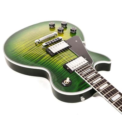 Gibson Custom Shop Les Paul Custom Made 2 Measure Iguana Burst Gloss Left-Handed image 9