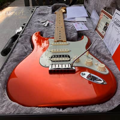 ♚SUPERB♚RARE♚2015 FENDER AMERICAN ELITE STRATOCASTER HSS* USA♚AUTUMN BLAZE♚Ultra image 3