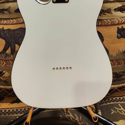 Handcrafted Tele Champagne Motto Premium Parts with Hardshell Case image 8