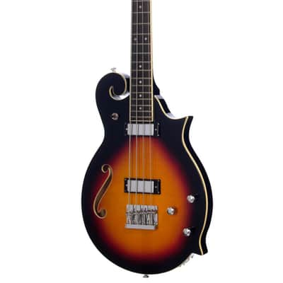 Eastwood MRG Series Tone Chambered Mahogany Maple Top Body Set Maple Neck 4-String Bass Guitar w/Gig Bag image 3