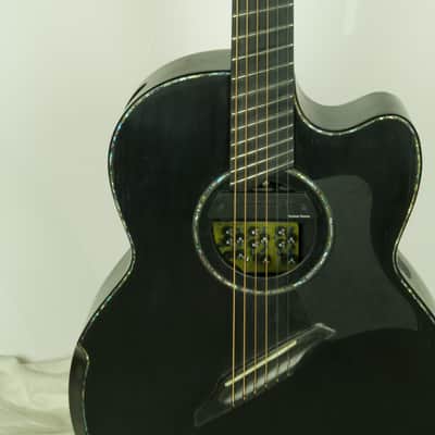 Leviora Guitars Carbon Fibre A1LF6 - Don Alder Demo Guitar 2017 Black image 3