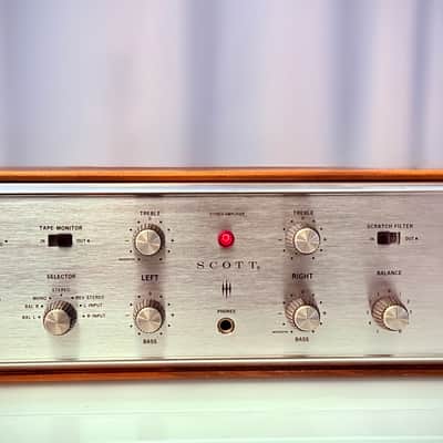 🎶✨ H.H. Scott 222D/222-D Tube Integrated Amplifier w/ Wood Case — Serviced EL84 / 7189 Vintage Hi-Fi image 2