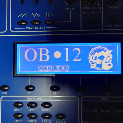 Oberheim OB-12 49-Key 12-Voice Synthesizer 2000 - Blue - LCD REPLACED! image 2
