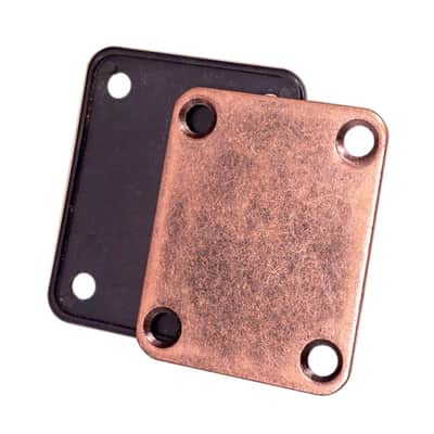 4 Holes Electric Guitar Neck Plate, Neck Joint Plate With Screws for Electric Guitar Bass - Copper Red image 2