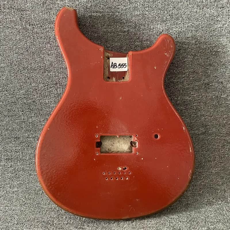 Red Single Humbucker Guitar Double Cutaway Body image 1