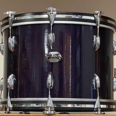 1960's Slingerland 20" Blue Sparkle Bass Drum 14x20 image 6