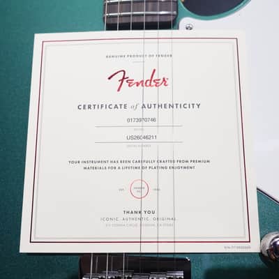Fender Limited Edition American Cabronita Special, Rosewood Fingerboard W/Case - Sherwood Green Metallic image 8