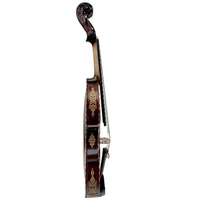 Strad style SONG master bird's eye maple wood 4/4 violin,carving ribs and neck inlay nice shell,sound clear and melodious image 13