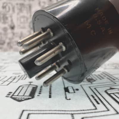 RCA 6V6GT Power Tube NOS - Grey Plates Bottom D-Getters - 1960 USA - Tested image 3