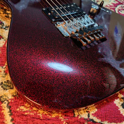 2009 ESP Maverick MV 27 frets, SADO CUSTOM SHOP Factory, Black & Red Sparkle Flake, MIJ JAPAN image 11