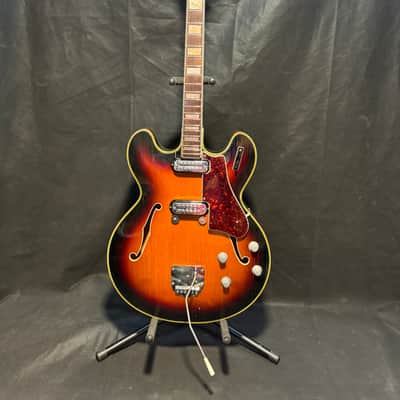 Concord Welson DS2 Hollow Body Electric Guitar 1960s Italy - Sunburst - No Bridge image 1