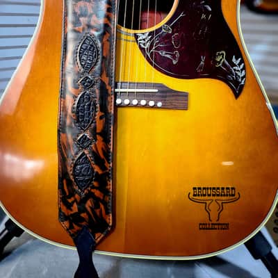 The Backwater- Handcrafted Full-Grain Leather Guitar Strap with Genuine Louisiana Alligator image 3