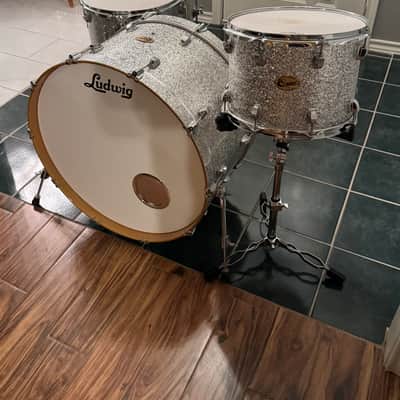Ludwig Centennial Zep 4-Piece Shell Pack - Silver Sparkle image 3