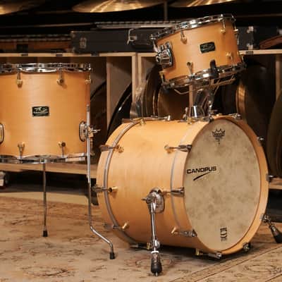 Canopus 12/14/18" RFM Maple Drum Set - Natural Oil image 2