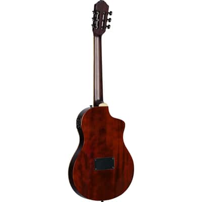Ortega RTPDLX-ACA-L TourPlayer Series Solid Okoume Body Slim Neck Nylon 6-String Acoustic-Electric Guitar w/Gig Bag For Left Handed Player image 5