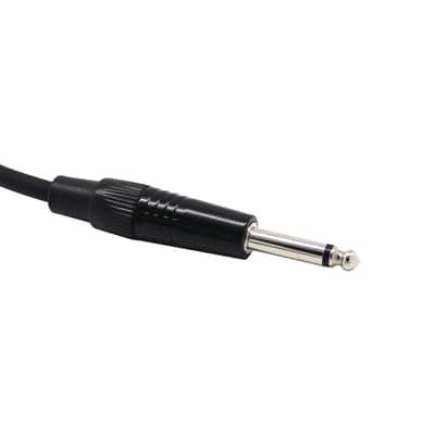 6.35Mm 1/4” Ts Male To 3.5Mm 1/8" Female Mono Audio Adapter Converter Cable - Black image 3