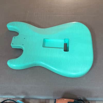 1805g Kohlin Guitars S-Type Roasted Pine replacement body Aged Nitro Relic Vintage Surf Green Made in Sweden image 2