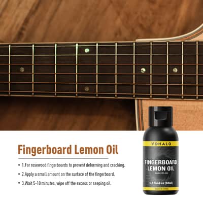 Guitar Cleaning Kit - Guitar Polish, Fretboard Lemon Oil, String Cleaner Oil, Microfiber Cloth & Tools, Premium Compact Maintenance Set for Electric Guitars - Clean, Polish, and Protect(Shipping from USA warehouse) image 3