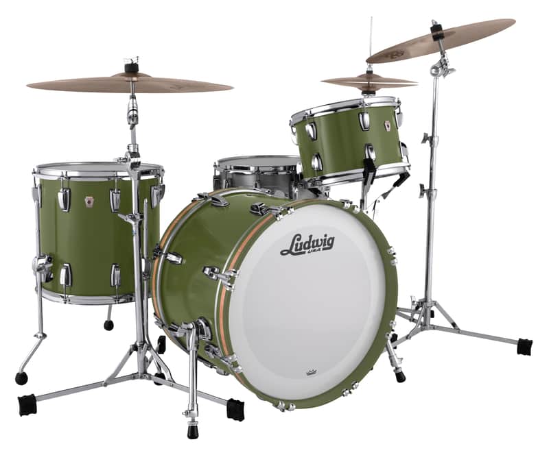 Ludwig *Pre-Order* Classic Maple Heritage Green Custom Kit 20x16, 12x8, 13x9, 14x14, 16x16 Drums Shells Pack | Made in the USA | NEW | Special Order | Authorized Dealer image 1
