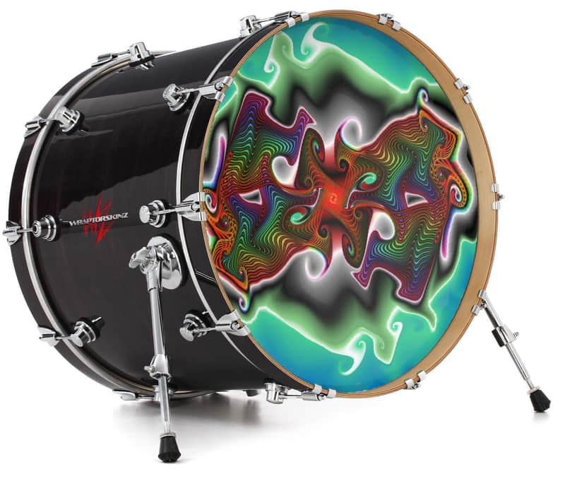 Decal Skin FITS 22" Bass Kick Drum Butterfly HEAD NOT INCLUDED image 1