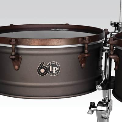 LP 14" & 15" 60th Anniversary Antique Bronze Steel Timbales w/ Stand - LP1415-60 image 3