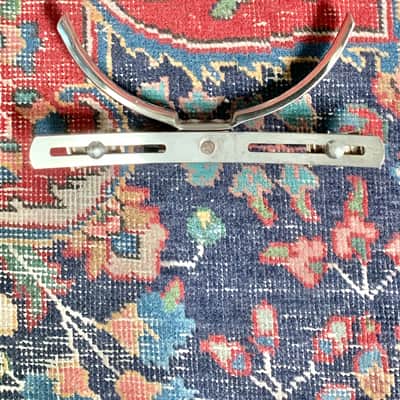 Vintage LUDWIG Marching Snare Leg Rest - 1960 - Nickel Over Brass - All Original - GOOD CONDITION image 6