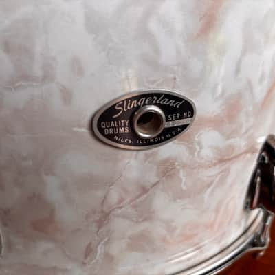 Vintage 1970s Slingerland 9x13 Tom Drum Vertigo Grey Niles Badge image 9