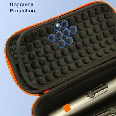 Hard Shell Microphone Case for JBL Wireless Two Mic System & PartyBox Wireless Mic, Carrying Travel Mics Storage Bag with 2 Microphone Cover and 2 Silicone Bases for Karaoke Stage Parties image 3