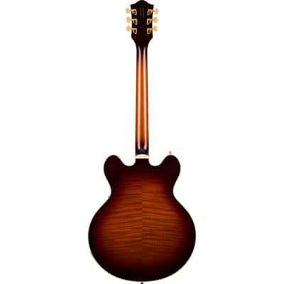 Gretsch Broadkaster LX Figured Center Block with String-Thru Bigsby GHW Havana Burst - Semi Acoustic Guitar image 1