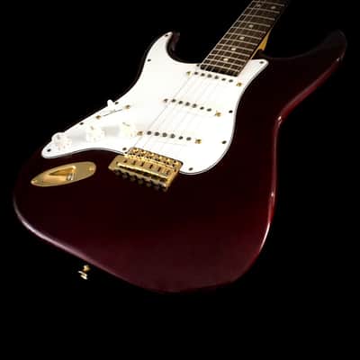 LEFTY! Custom Vintage Relic NOS Red Metallic ST72 Reverse Gold Hardware Gibson Conversion 24.75” Scale HSC image 8