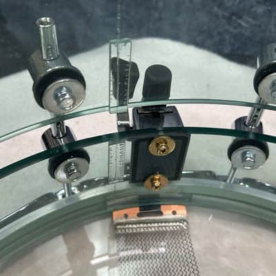 Spaun 7X14" Slotted Acrylic Snare Drum (314-1174) 2000's - Coke Bottle image 13