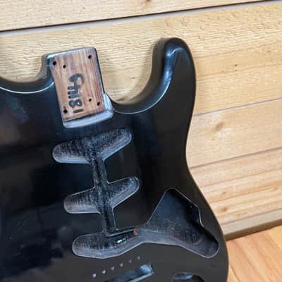 1814g Kohlin Guitars S-Type Roasted Pine replacement body Aged Nitro Relic Vintage Black Made in Sweden image 4
