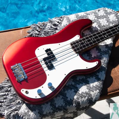 1991 Fender PB-62 '62 Precision Bass Reissue - Candy Apple Red - Made in Japan (FujiGen) Pro Set Up w Perfect Frets/Action/Intonation! image 5