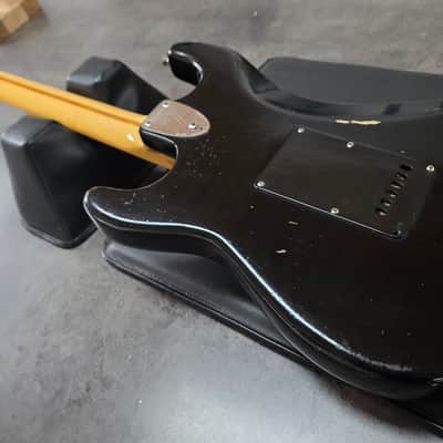 1973 Fender Stratocaster Heavy Relic American Vintage 70s 1970's USA Strat Black Rosewood Electric Guitar Oversized Headstock image 17